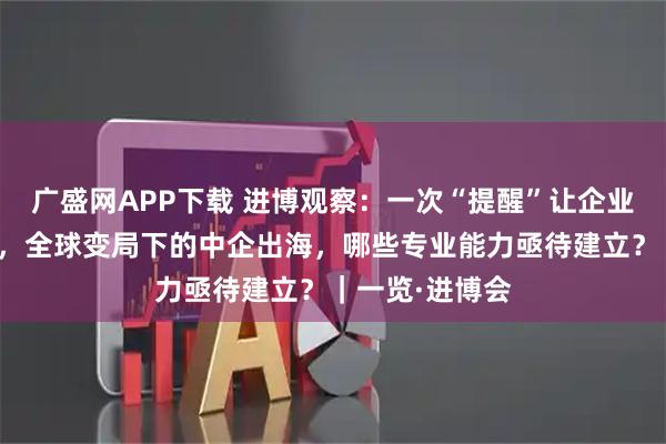 广盛网APP下载 进博观察：一次“提醒”让企业少走半年弯路，全球变局下的中企出海，哪些专业能力亟待建立？｜一览·进博会